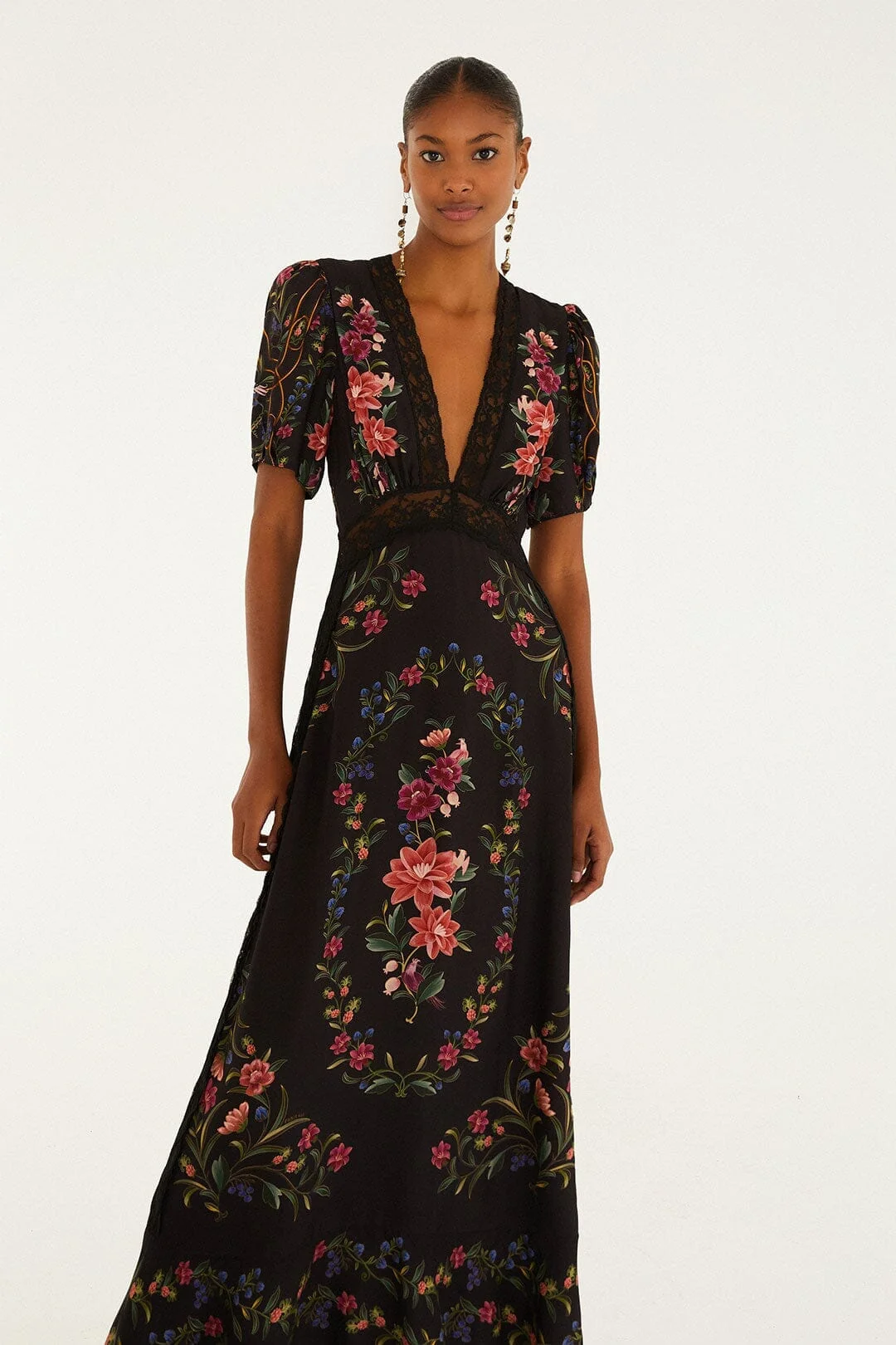 Black Belle Garden  Maxi Dress