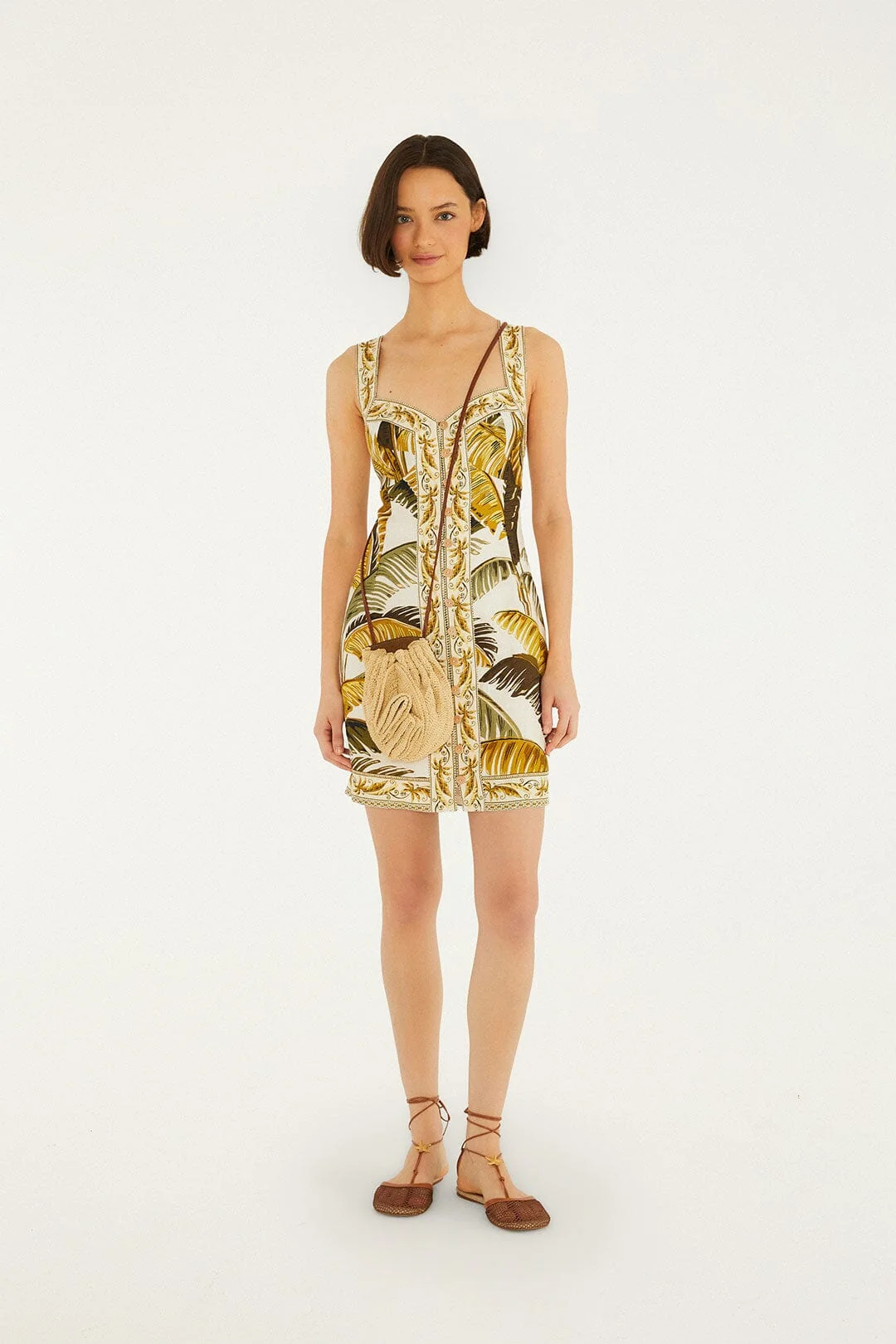 Off-White Trancoso Buttoned Mini Dress