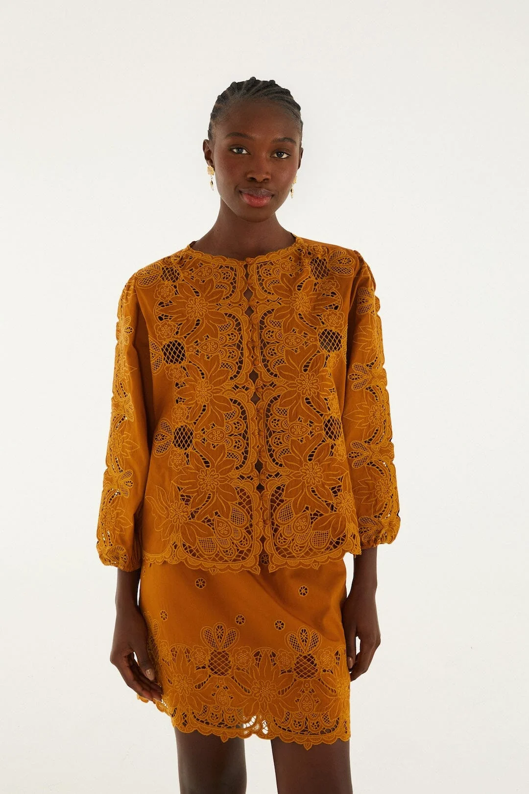 Camel Richelieu Mini Skirt