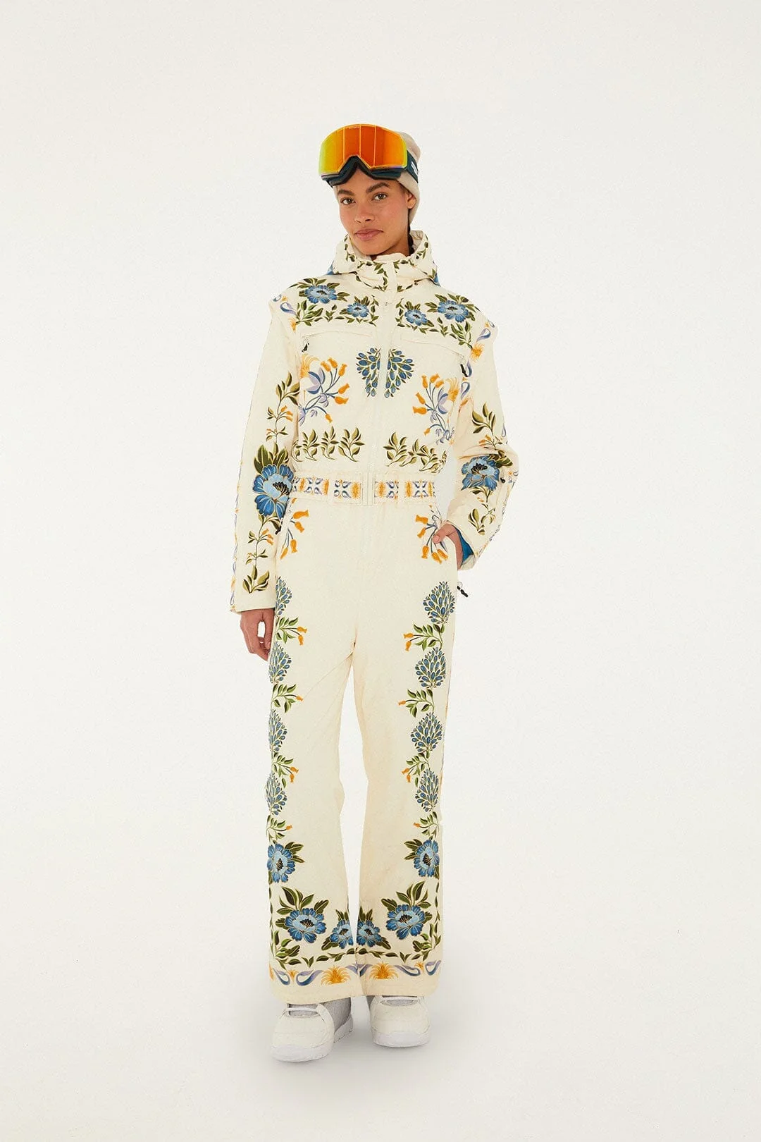 Off-White Winter Garden Hooded Belted Ski Jumpsuit