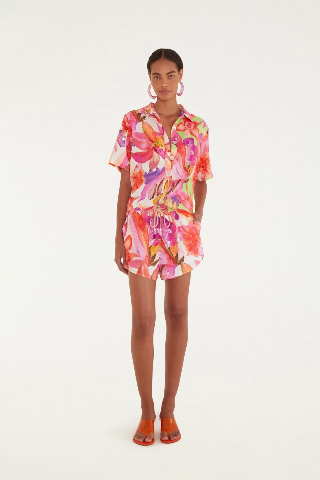 Multicolor Artsy Flora Shorts