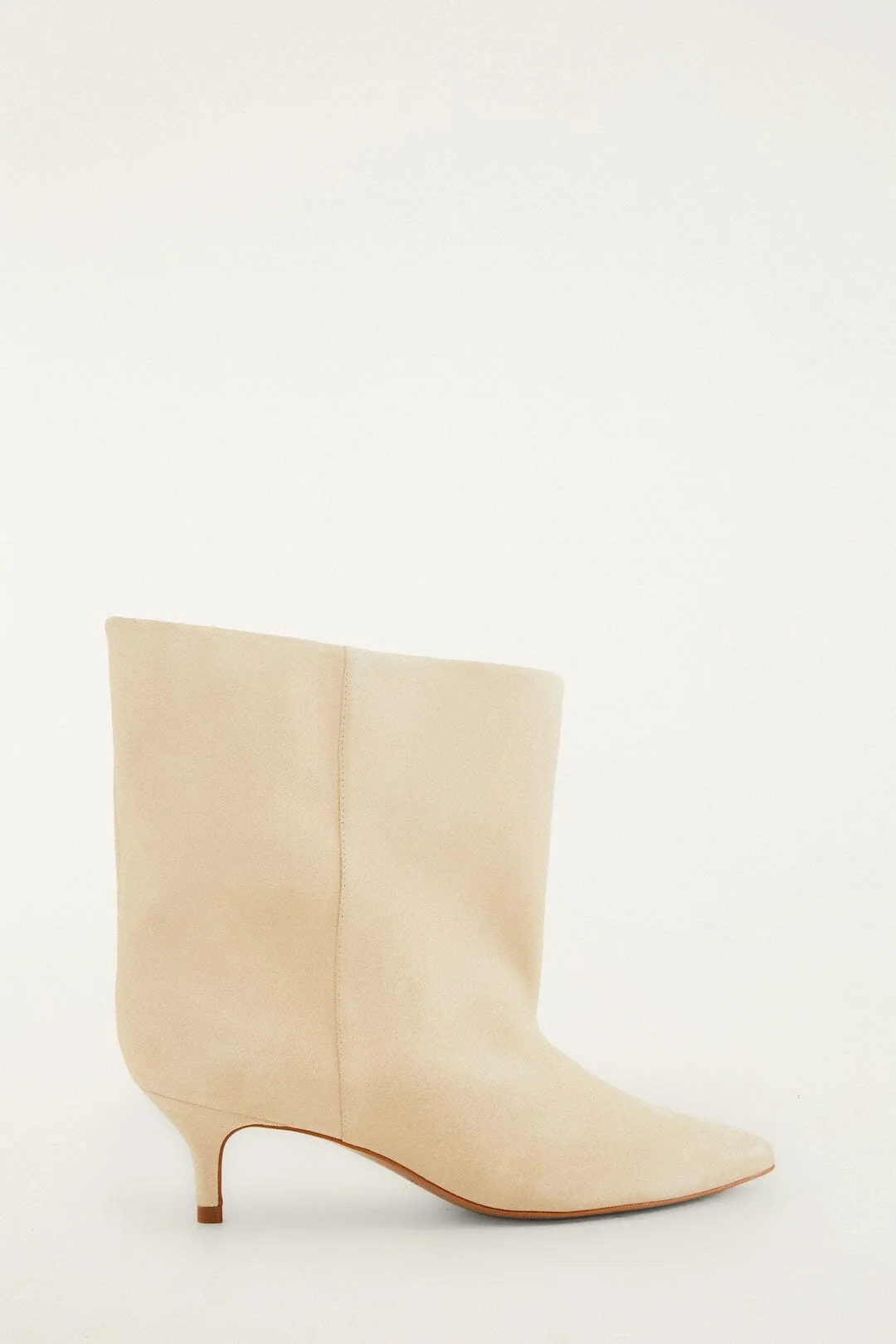 Off-White Suede Heeled Ankle Boot