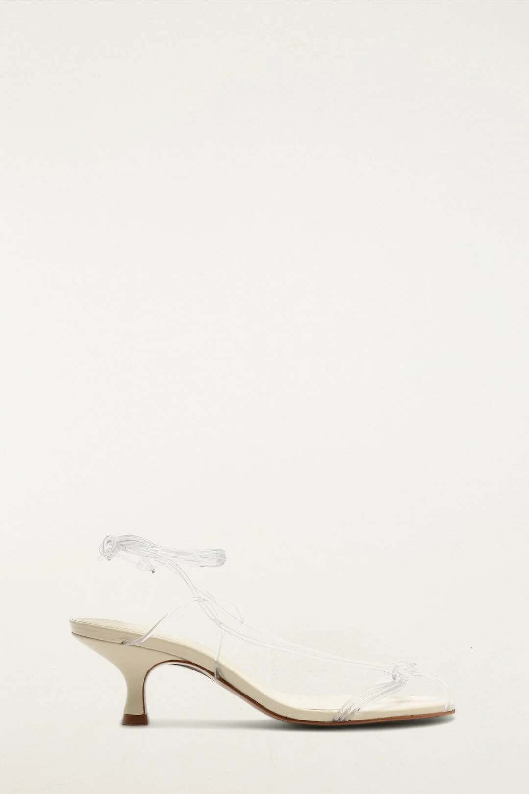 White Spaghetti Jelly Kitten Heeled Sandal