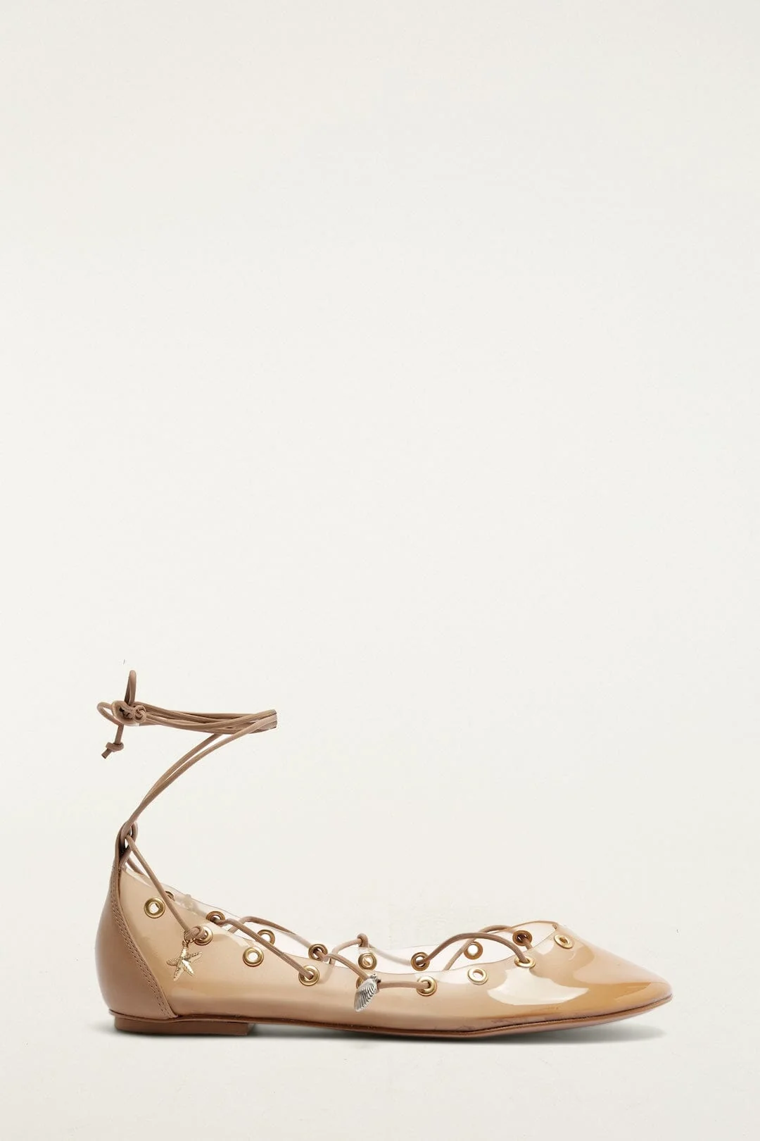 Sand Sea Lace Up Jelly Ballerina