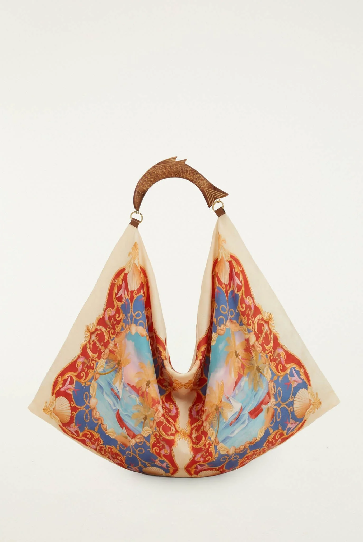 Off-White Ocean Satin Medium Scarf Bag