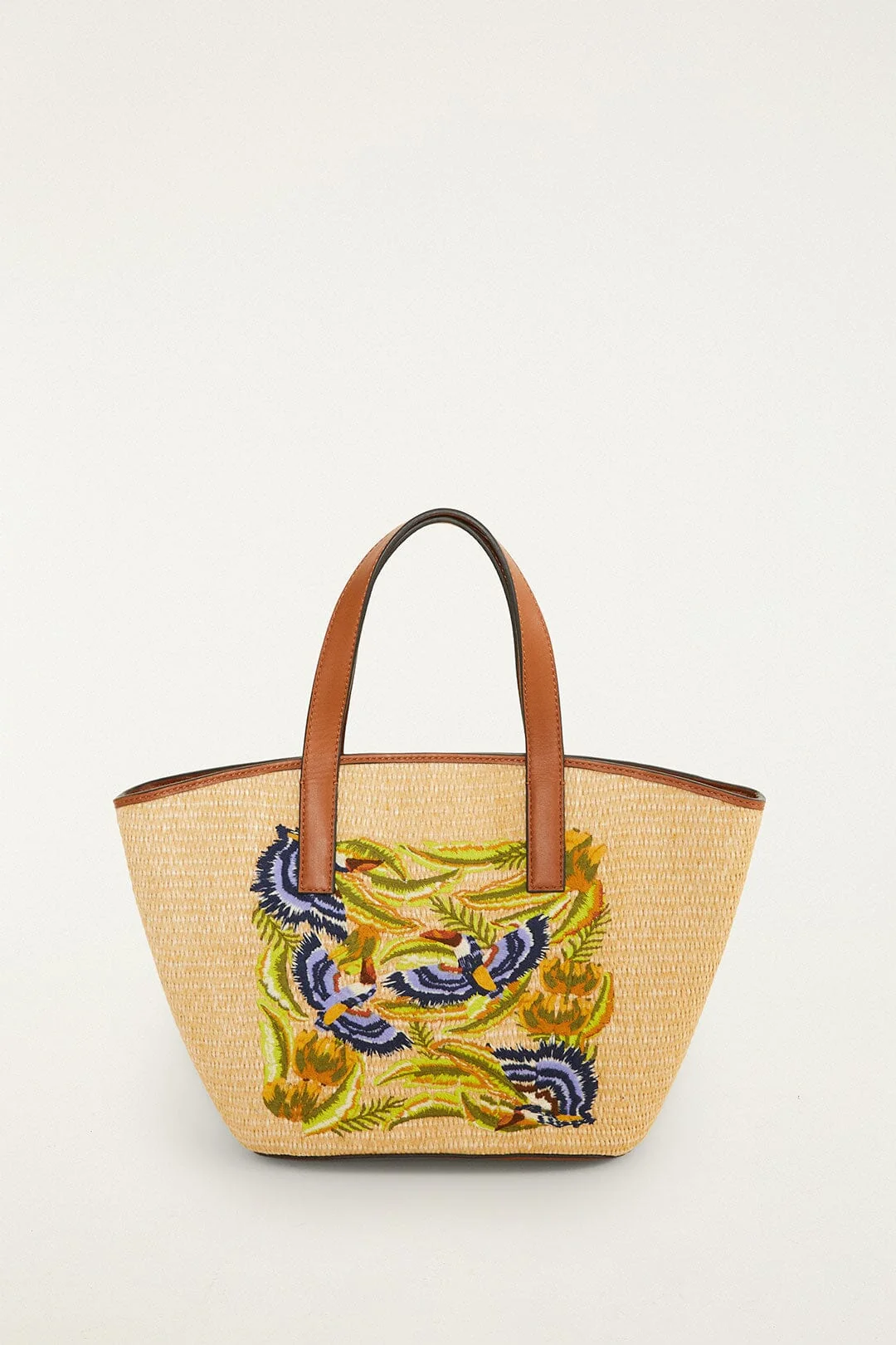 Raffia Basket Tote Bag Small