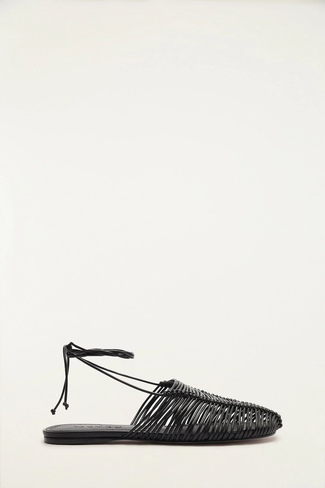 Black Macrame Mule