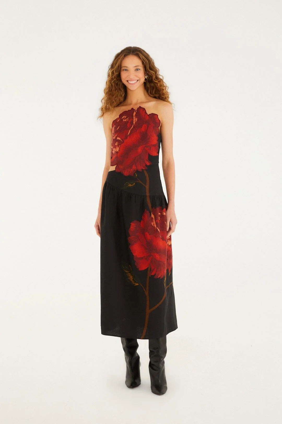 Black Rosalia Artisanal Midi Dress