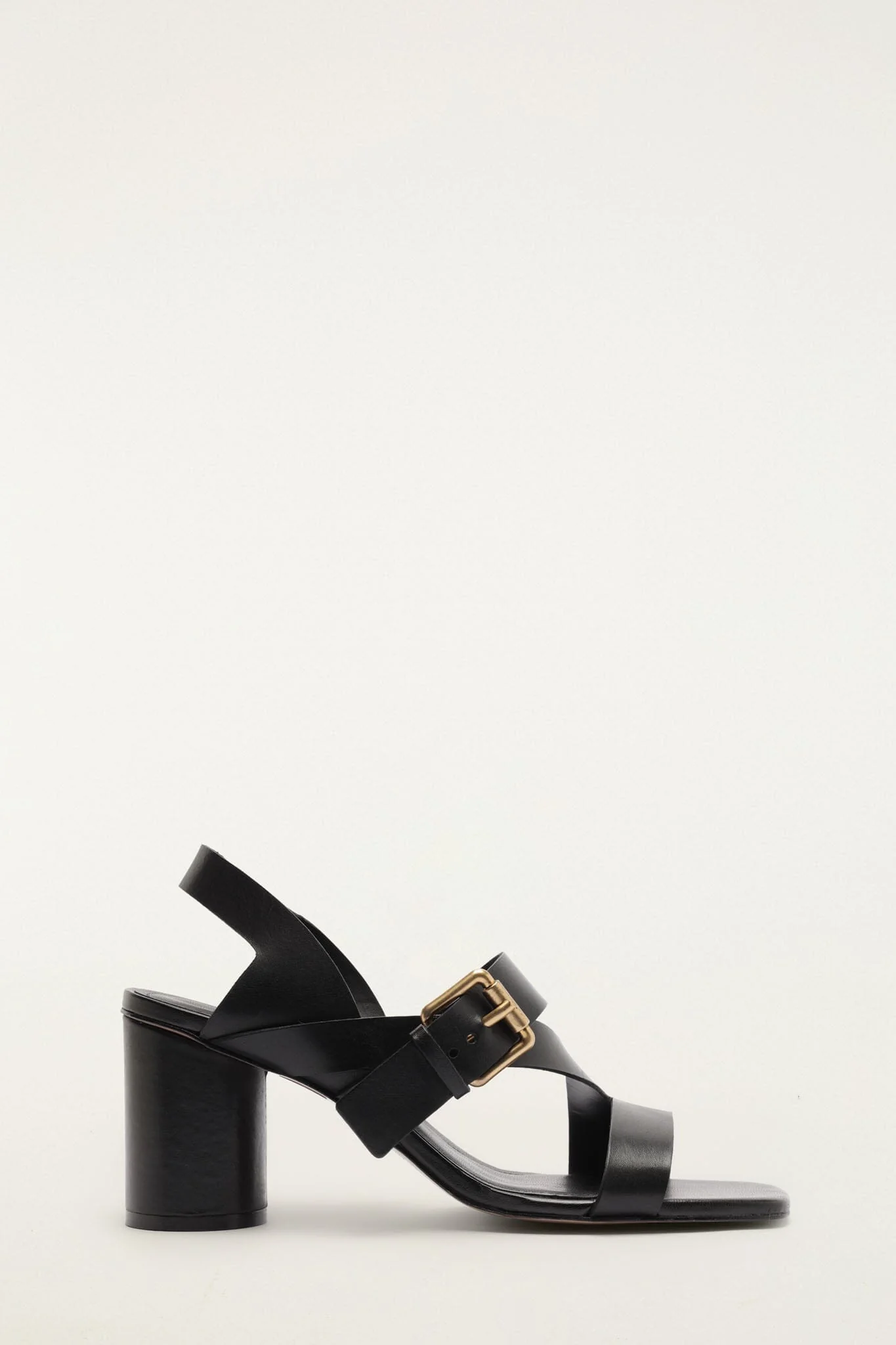 Buckle Block Helled Sandal