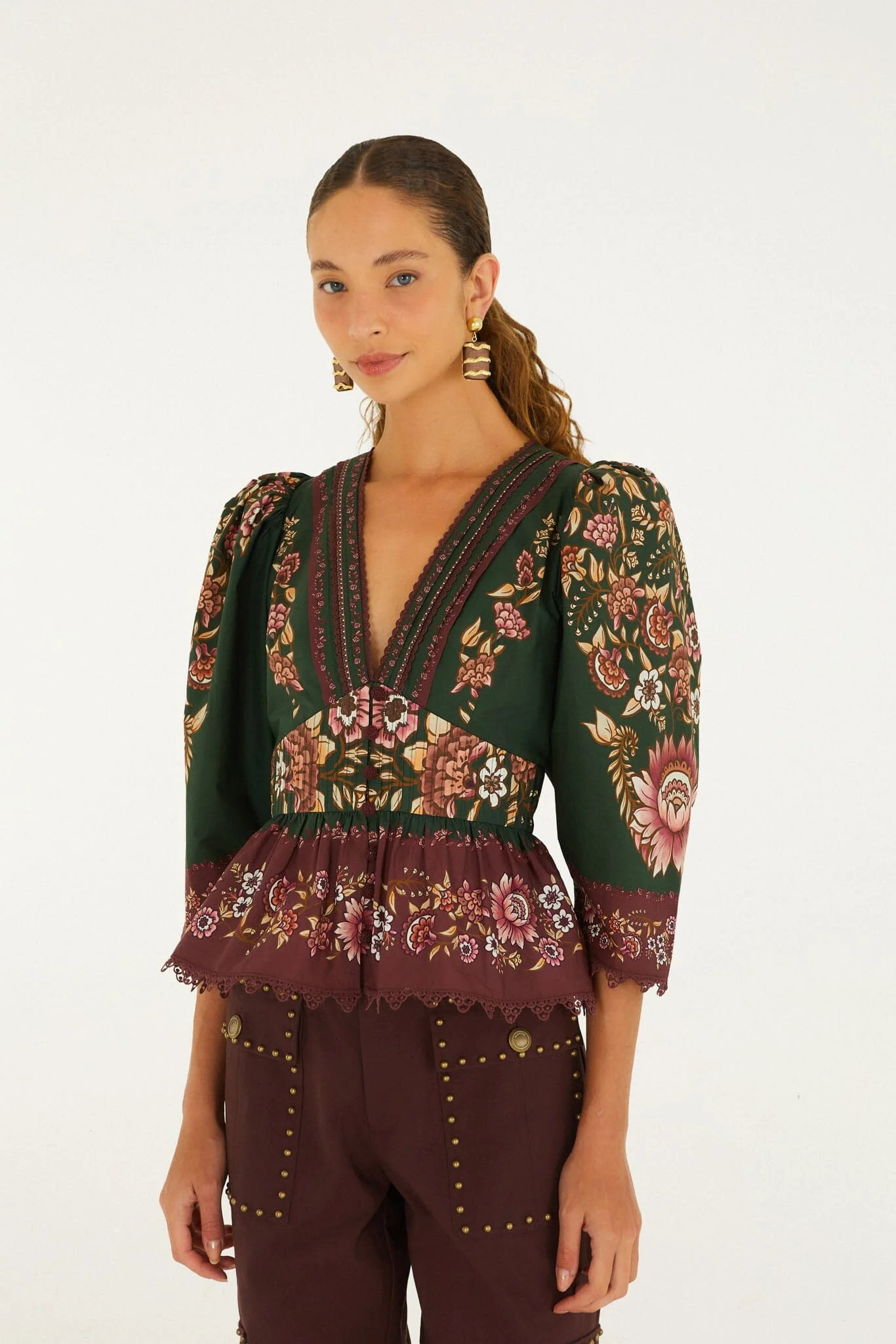 Daniela Lace Puff Sleeve Blouse