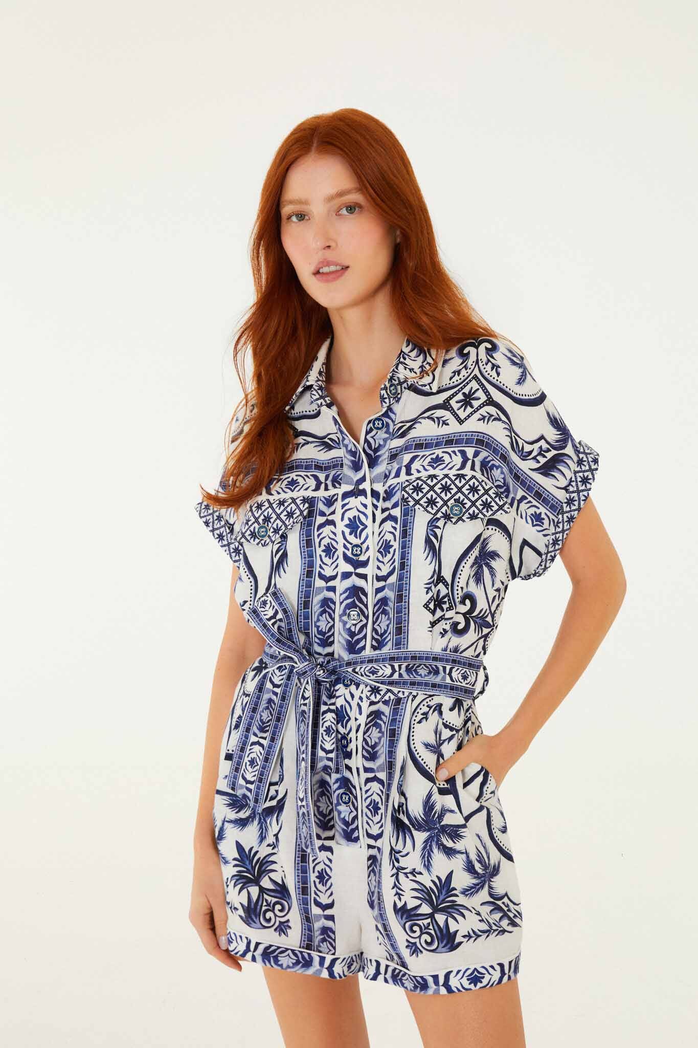 Off-White Wonderful City Belted  Romper
