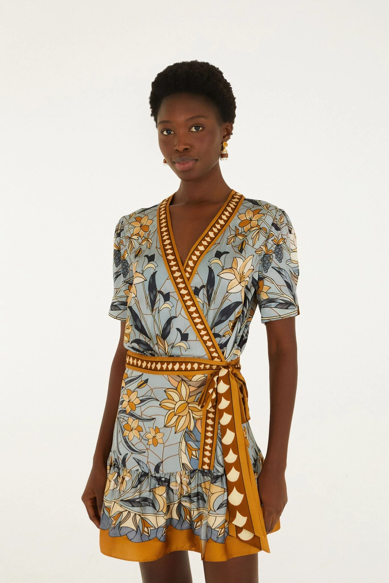 Stained Glass Beauty Wrap Mini Dress