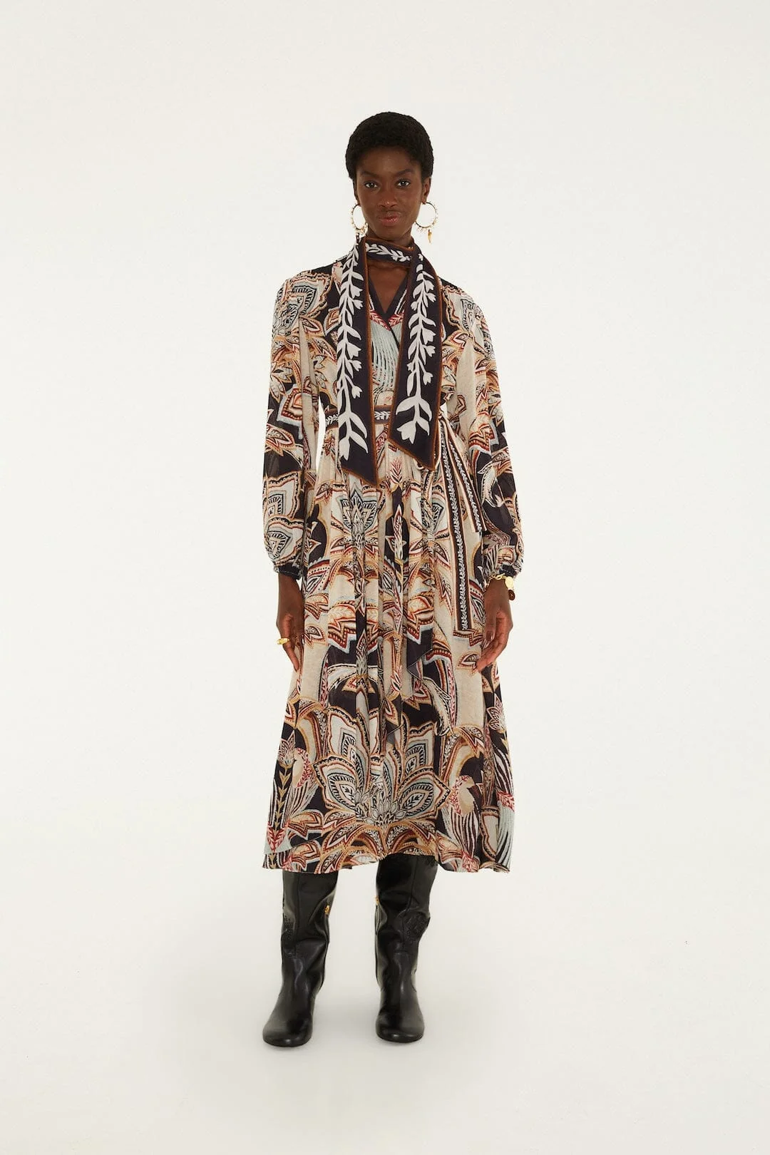 Tapestry Dream Long Sleeve Midi Dress
